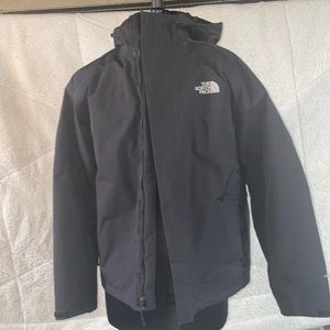 North face lined winter coat. Men's S/P Black